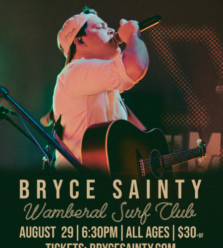 JUST ANNOUNCED: Bryce Sainty – August 29th